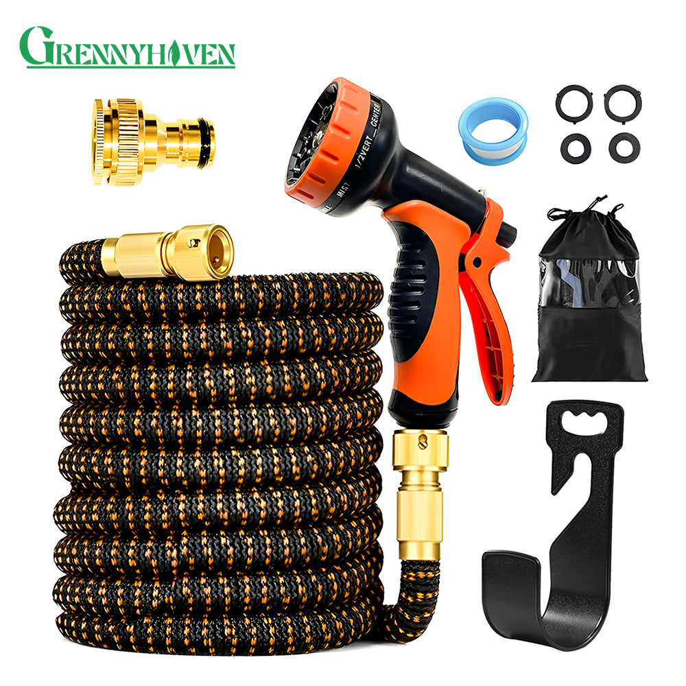 GREENHAVEN Expandable Garden Hose with 10 Spray Patterns Nozzle_0
