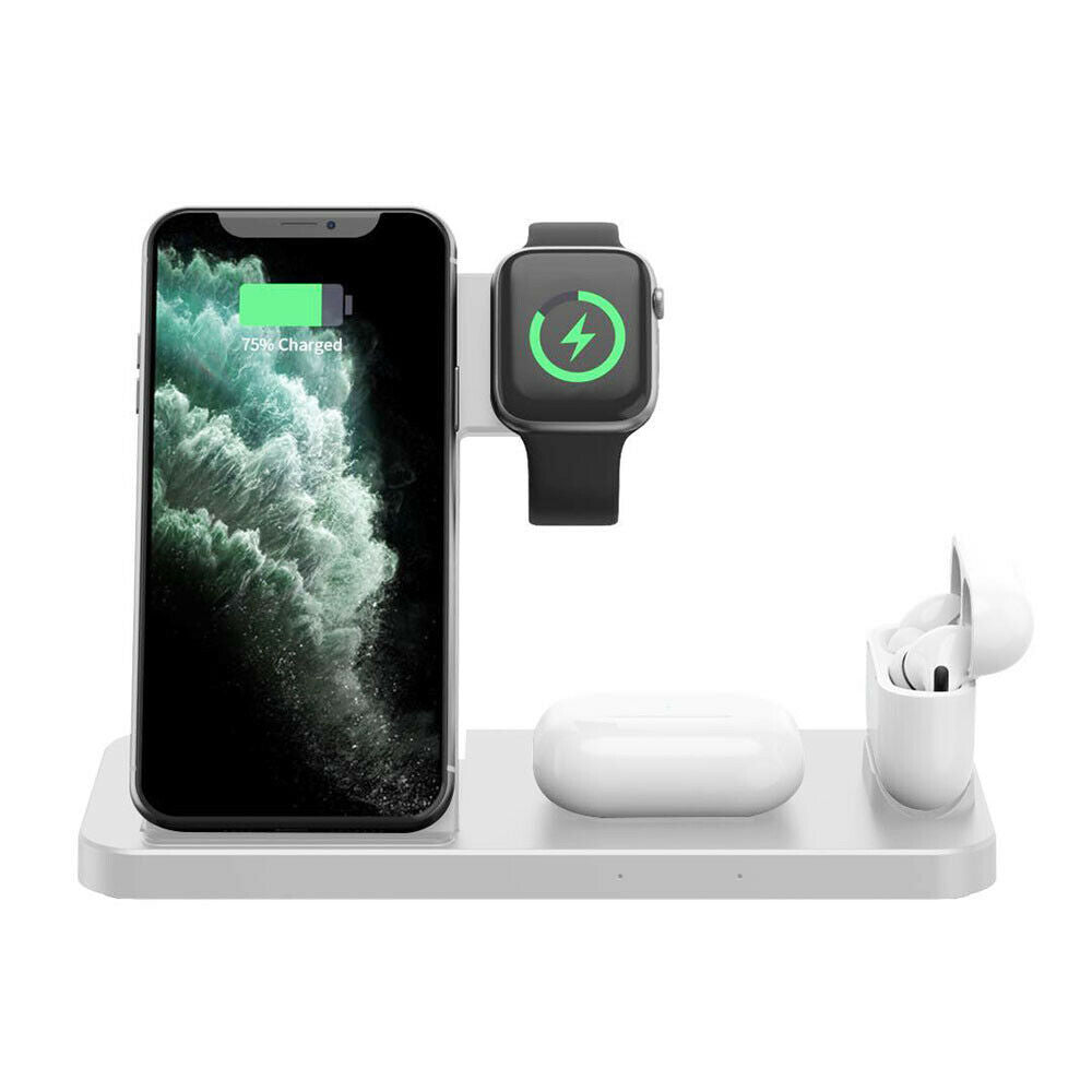 4-in-1 Wireless Fast Charging Station for QI Devices- USB Powered_2